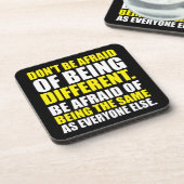 Wees niet bang om anders te zijn - Motivatie Drankjes Onderzetter (Linkerzijde)