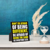 Wees niet bang om anders te zijn - Motivatie Fotoplaat (Insitu)