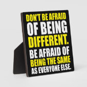 Wees niet bang om anders te zijn - Motivatie Fotoplaat (Voorkant)