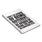 Wees niet bang om anders te zijn - Motivatie Notitieboek (Rechterzijde)