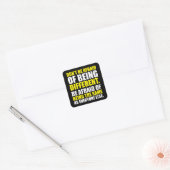 Wees niet bang om anders te zijn - Motivatie Vierkante Sticker (Envelop)