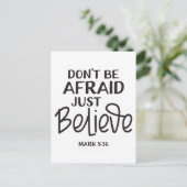 Wees niet bang om bijbelverzen te geloven feestdagenkaart (Staand voorkant)