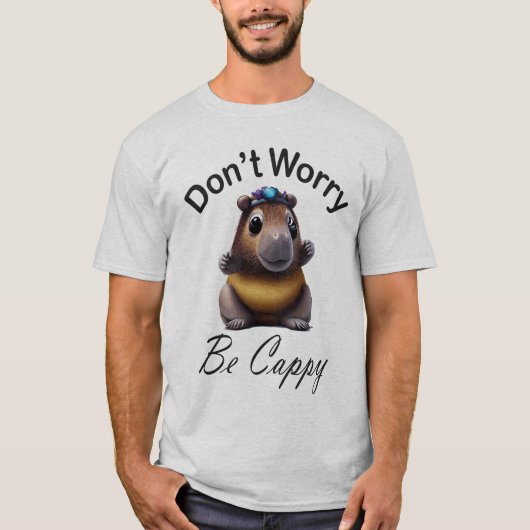 Wees niet bang om Cappy, Capybara T-shirt (Voorkant)