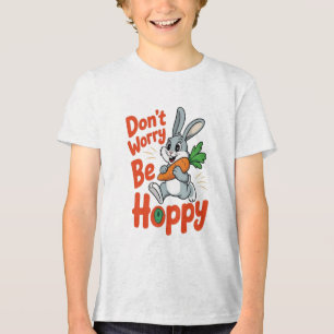 Wees niet bang om een grappig konijn te zijn Tri-Blend shirt