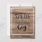 Wees niet bang om groot te dromen - moedig QUOTE a (Voorkant)