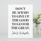 Wees niet bang om het goede op te geven kaart (Staand voorkant)