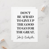 Wees niet bang om het goede op te geven kaart (Voorkant / Achterkant in situ)