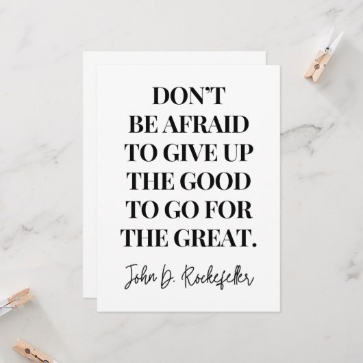 Wees niet bang om het goede op te geven kaart (Voorkant / Achterkant in situ)