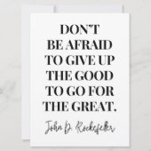 Wees niet bang om het goede op te geven kaart (Voorkant)