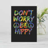 Wees niet bang om hippy Paint Splash Soul Hippie t Kaart (Staand voorkant)