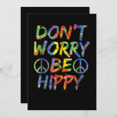 Wees niet bang om hippy Paint Splash Soul Hippie t Kaart (Voorkant / Achterkant)