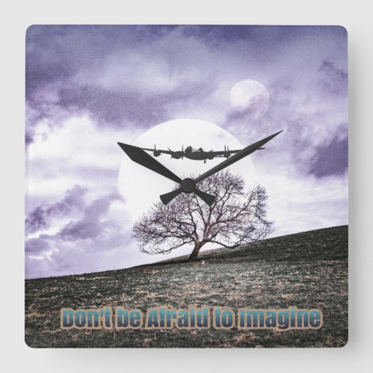 Wees niet bang om je voor te stellen vierkante klok (Voorkant)