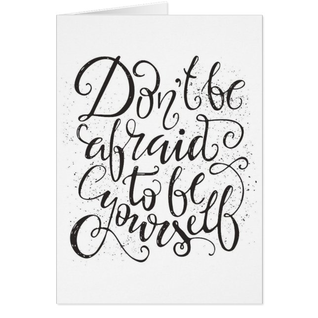 Wees niet bang om jezelf te zijn (Voorkant)