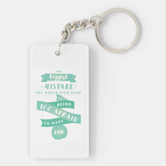 Wees niet bang om Mistakes AcrylSleutelhanger te m Sleutelhanger (achterkant)