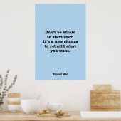 Wees niet bang om over te stappen. Het is een nieu Poster (Keuken)