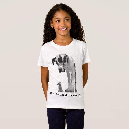 Wees niet bang om... t-shirt (Voorkant volledig)