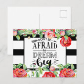Wees niet bang om te dromen van grote rozen - Rood Briefkaart (Voorkant / Achterkant)