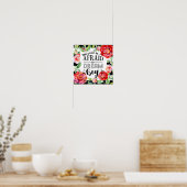 Wees niet bang om te dromen van grote rozen - Rood Poster (Keuken)