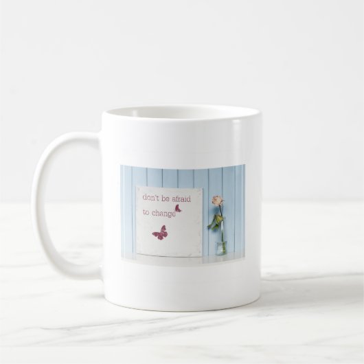 Wees niet bang om te wijzigen koffiemok (Links)