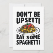 Wees niet bang om wat spaghetti op te eten bedankkaart (Voorkant)