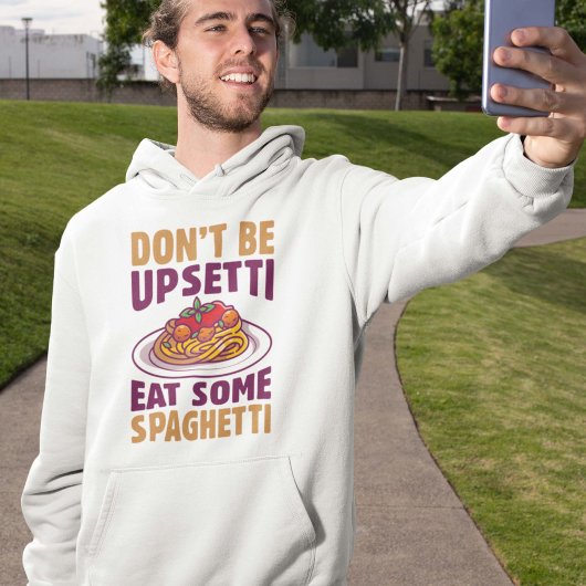 Wees niet bang om wat spaghetti op te eten hoodie