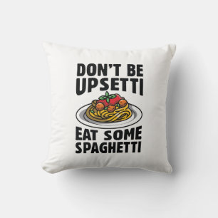 Wees niet bang om wat spaghetti op te eten kussen