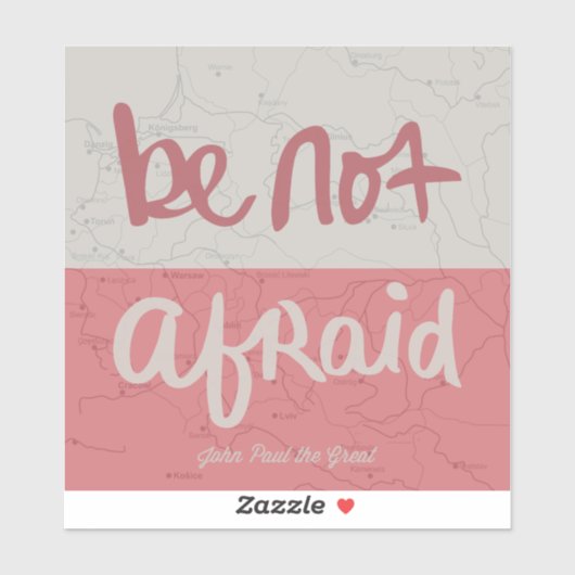 Wees niet bang sticker (Vel)
