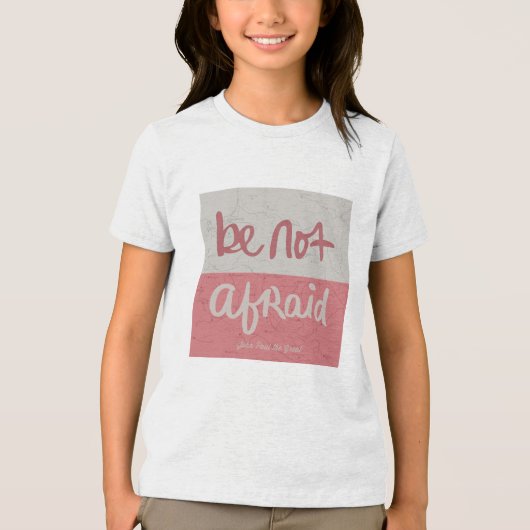 Wees niet bang Tri-Blend shirt (Voorkant)