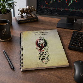 Wees Niet Bang Vintage Phoenix Groei Design Notitieboek
