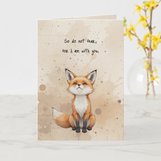 Wees niet bang voor Bijbelse verzen Kaart (Gele Bloem)