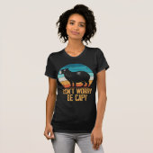 Wees niet bang voor Capy Funny Capybara Retro Nove T-shirt (Voorkant volledig)