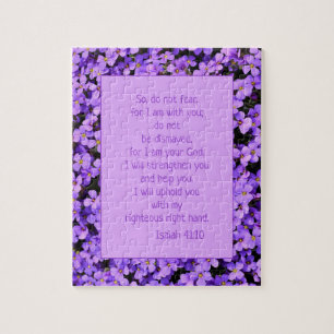 Wees niet bang voor Christelijke Bijbel Verse Purp Legpuzzel