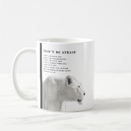 Wees niet bang voor de bijbelverzen Art Lion Koffiemok