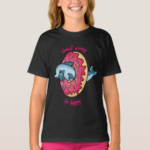 Wees niet bang voor een vrolijke slogan met Dolphi T-shirt