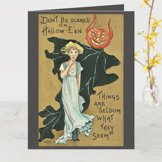 Wees niet bang voor Halloween Kaart (Gele Bloem)