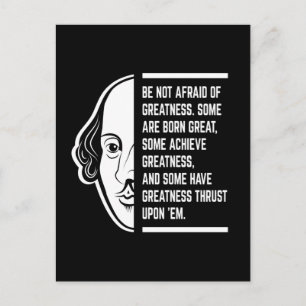 Wees niet bang voor het grote Shakespeare-citaat Briefkaart