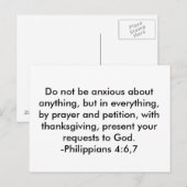 Wees niet bang voor iets, maar in alles... briefkaart (Voorkant / Achterkant)