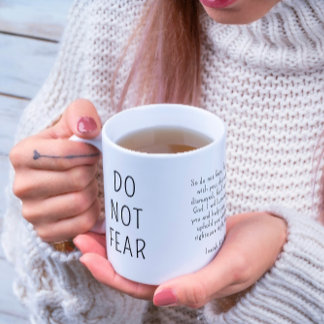 Wees niet bang voor Jesaja 41:10 Christelijk moder Koffiemok