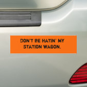 Wees niet bang voor mijn stationwagen. bumpersticker (Op auto)