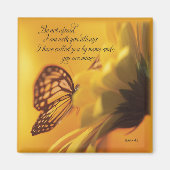 Wees niet bang voor religieuze vlinder op Daisy Magneet (Voorkant)