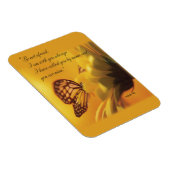 Wees niet bang voor religieuze vlinder op Daisy Magneet (Rechterzijde)