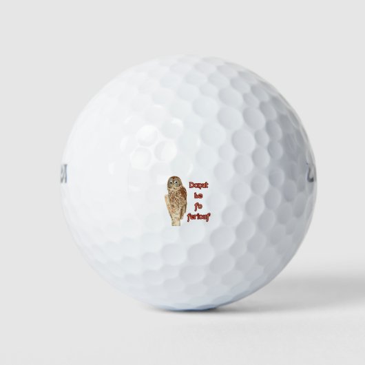 Wees niet bang voor uil golfballen (Voorkant)