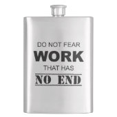 Wees niet bang voor werk dat geen einde heeft flacon (Voorkant)