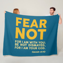 Wees niet bang, want ik ben bij je fleece deken
