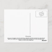 "Wees niet bang.  We zijn aardige monsters!" Briefkaart (Achterkant)