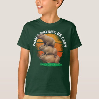 Wees niet bang, wees Capy - Retro Three Capy T-shirt