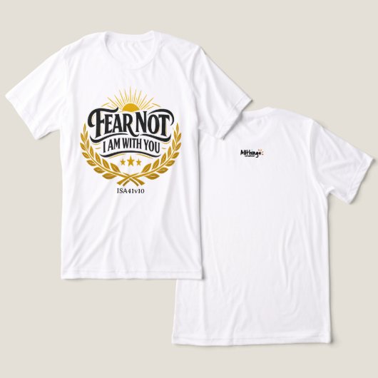 Wees niet bevreesd - JES41:10 Tri-Blend Shirt (Ontwerp Voorkant & Achterkant)