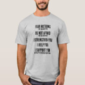 Wees niet bevreesd Jesaja 41:10 T-shirt (Voorkant)