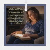 Wees niet bezorgd glas ornament (Achterkant)