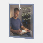 Wees niet bezorgd glas ornament (Voorkant links)
